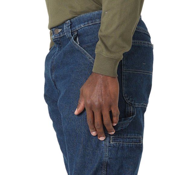 Wrangler Mens Fleece Lined Relaxed Straight Leg Denim Carpenter Jeans 34X34 NWT - Picture 3 of 9
